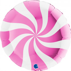 Swirly White - Fuchsia 36" Pkt