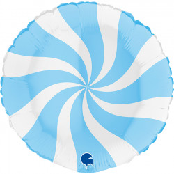Swirly White - Matte Blue 18" Pkt