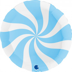 Swirly White - Matte Blue 36" Pkt