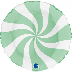 Swirly White - Matte Green 18" Pkt