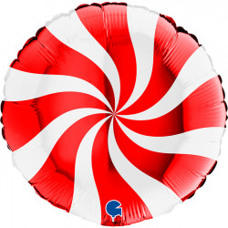 Swirly White - Red 18" Pkt