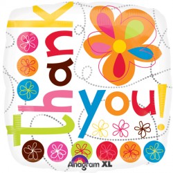 Thank You Colourful Flowers Standard S40 Pkt