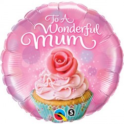 To A Wonderful Mum Cupcake 18" Pkt If