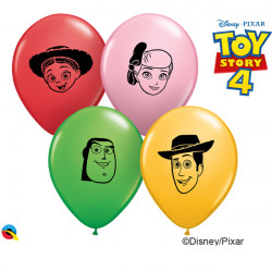Toy Story 4 Faces 5" Red, Pink, Spring Green & Goldenrod (100ct) Uj