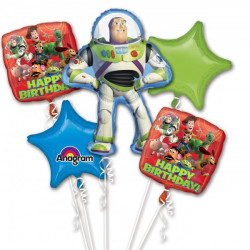 Toy Story Happy Birthday 5 Balloon Bouquet P75 Pkt