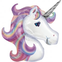 Unicorn Head Pastel Shape P35 Pkt (33" X 29")