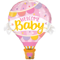 Welcome Baby Pink Balloon 42" Shape Group B Pkt Yte