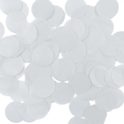White 25mm Round Paper Confetti 100g
