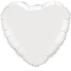 White Heart 18" Flat Q Hj