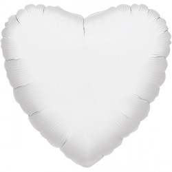 White Metallic Heart Standard S15 Flat A