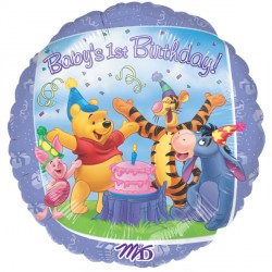 Winnie The Pooh & Friends 1st Birthday Standard S60 Pkt