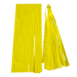 Yellow Balloon Tassel Collar  25cm X 15cm 5 Pack Including String
