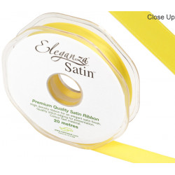 Yellow Eleganza Double Faced Satin Ribbon 15mm X 20m