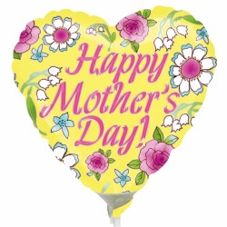 Yellow Happy Mother's Day 9" A15 Flat