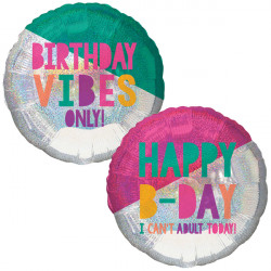 Young & Fabulous Birthday Jumbo Shape P40 Pkt (28" X 28")