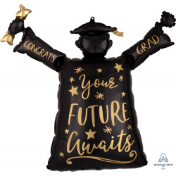 Your Future Awaits Grad Shape P35 Pkt (29" X 25")