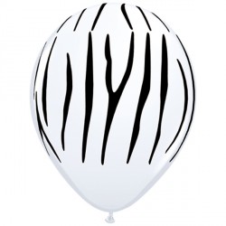 Zebra Stripes 11" White (25ct) Yhg