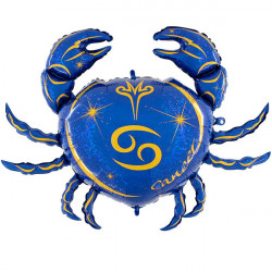 Zodiac Cancer Holographic Blue 44" Shape Pkt